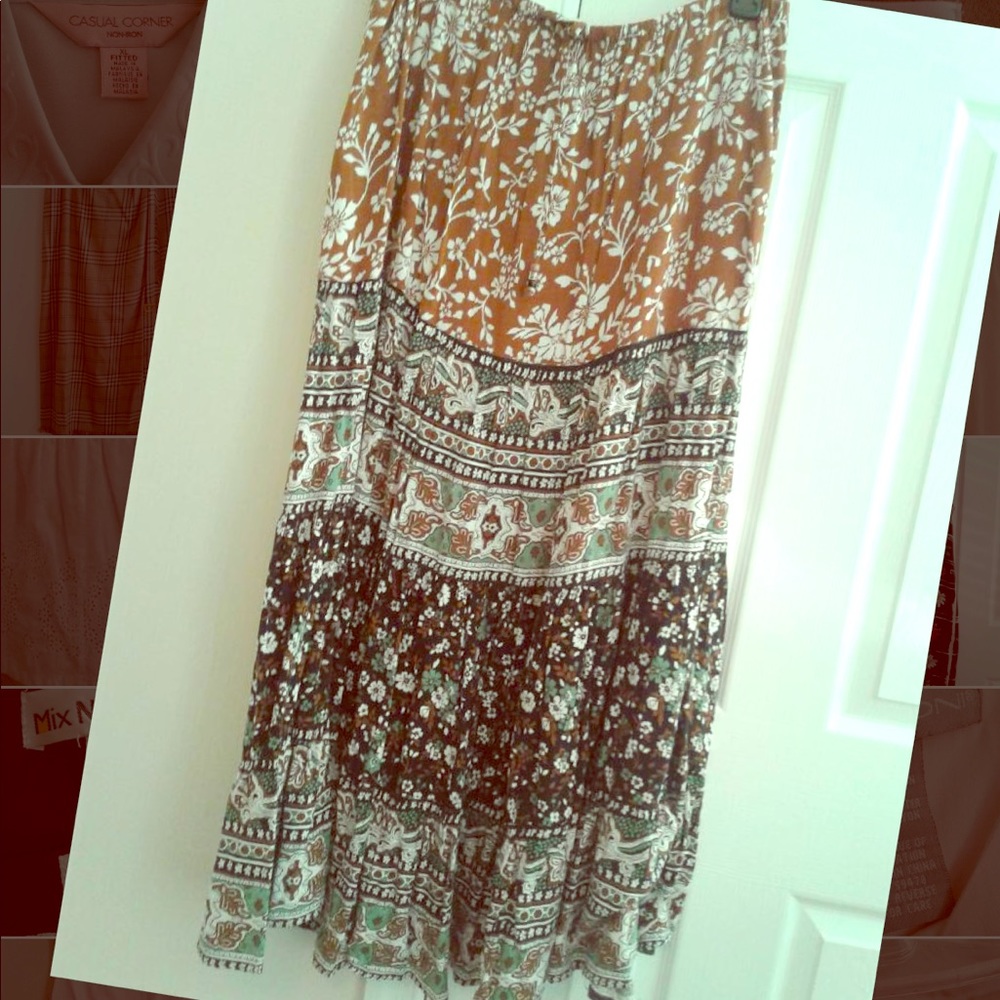 ‼️BOGO ITEM: Multicolored Maxi Boho Skirt XL